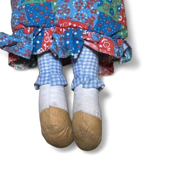 Vtg Knickerbocker Patchwork Holly Hobbie Rag Doll - Picture 4 of 8